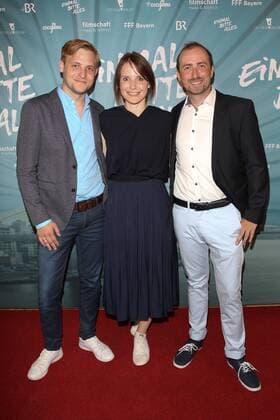 Torben Maas (Produzent), Helena Hufnagel (Regiesseurin), Christian Fuellmich (Produzent), Filmpremiere EINMAL BITTE ALLES im Kino am Sendlinger Tor in Muenchen am 10.07.2017