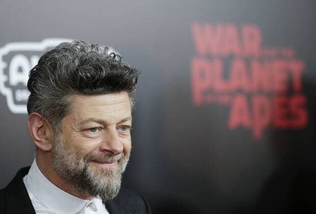 Andy Serkis arrives on the red carpet at War for the Planet Of The Apes premiere at SVA Theater on July 10, 2017 in New York City.  NYP20170710121 JOHNxANGELILLO