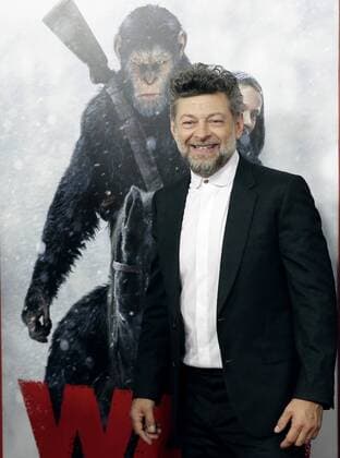 Andy Serkis arrives on the red carpet at War for the Planet Of The Apes premiere at SVA Theater on July 10, 2017 in New York City.  NYP20170710101 JOHNxANGELILLO
