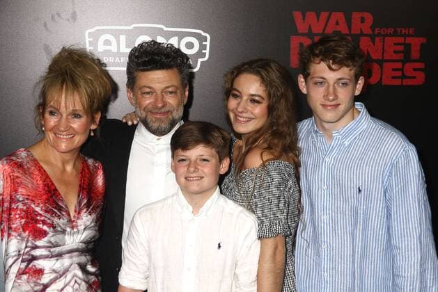 July 10, 2017 - New York, New York, U.S. - Actor ANDY SERKIS and his family attend the New York premiere of War for the Planet of the Apes held at SVA Theatre, New York U.S. - ZUMAk03_ 20170710_zaf_k03_031 Copyright: xNancyxKaszermanx