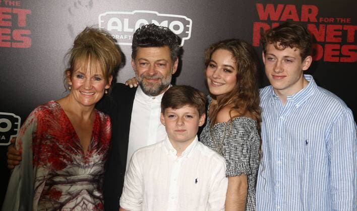 July 10, 2017 - New York, New York, U.S. - Actor ANDY SERKIS and his family attend the New York premiere of War for the Planet of the Apes held at SVA Theatre, New York U.S. - ZUMAk03_ 20170710_zaf_k03_043 Copyright: xNancyxKaszermanx