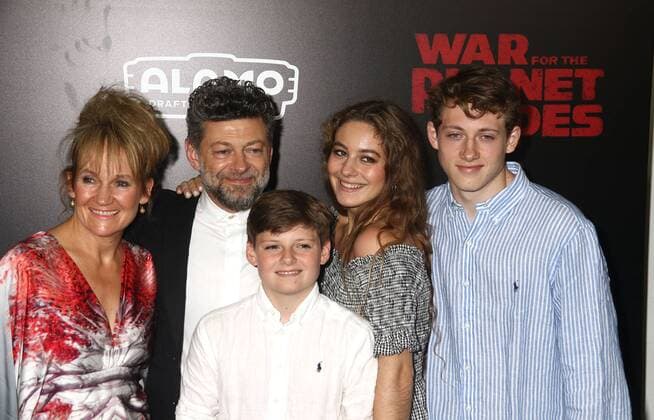 July 10, 2017 - New York, New York, U.S. - Actor ANDY SERKIS and his family attend the New York premiere of War for the Planet of the Apes held at SVA Theatre, New York U.S. - ZUMAk03_ 20170710_zaf_k03_045 Copyright: xNancyxKaszermanx