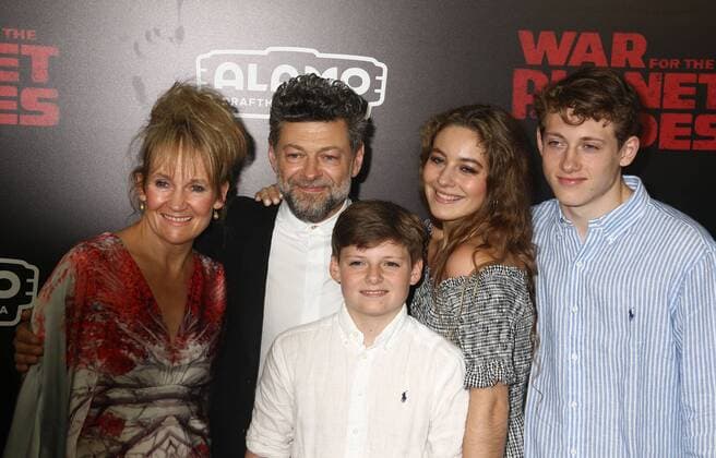 July 10, 2017 - New York, New York, U.S. - Actor ANDY SERKIS and his family attend the New York premiere of War for the Planet of the Apes held at SVA Theatre, New York U.S. - ZUMAk03_ 20170710_zaf_k03_055 Copyright: xNancyxKaszermanx