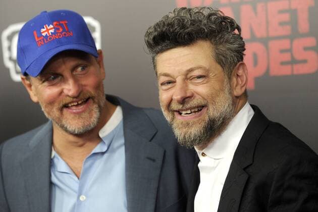 Woody Harrelson und Andy Serkis bei der Premiere des Kinofilms War for the Planet of the Apes Planet der Affen: Survival New York Premiere at SVA Theater. New York, 10.07.2017 Foto:xD.xVanxTinex xFuturexImage