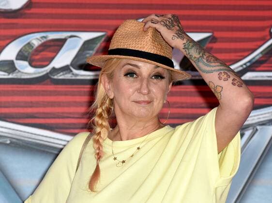 Foto IPP Gioia Botteghi Roma 12 07 2017 presentazione del film di animazione Cars 3 nella foto la deejay La Pina (orsola branzi) doppiatrice della versione italiana  0
