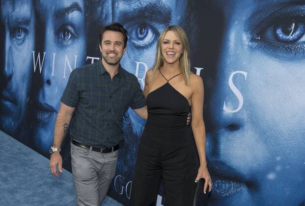 July 12, 2017 - Los Angeles, California, U.S - Actors Rob McElhenney (L) and Kaitlin Olson at the Los Angeles Premiere for the seventh season of HBO s Game Of Thrones at Walt Disney Concert Hall on July 12, 2017 in Los Angeles, California. Los Angeles U.S. - ZUMAg199 20170712_zap_g199_061 Copyright: xMichaelxGouldingx