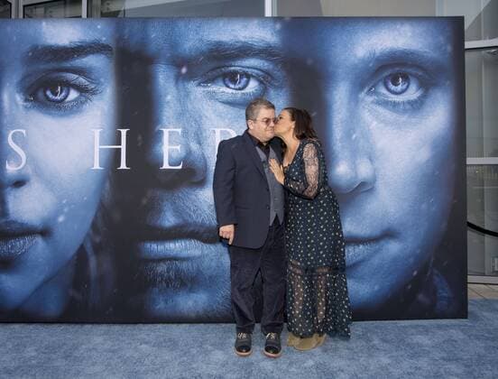 July 12, 2017 - Los Angeles, California, U.S - Actor Meredith Salenger and comedian Patton Oswalt at the Los Angeles Premiere for the seventh season of HBO s Game Of Thrones at Walt Disney Concert Hall on July 12, 2017 in Los Angeles, California. Los Angeles U.S. - ZUMAg199 20170712_zap_g199_095 Copyright: xMichaelxGouldingx