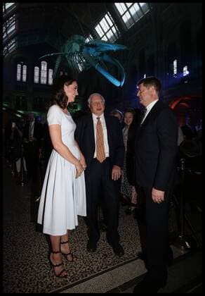 . 13 07 2017. London, United Kingdom. Duchess of Cambridge Natural History Museum. The Duchess of Cambridge and Sir David Attenborough attend the reopening of Hintze Hall at the Natural History Museum in London.  xi-Imagesx xPoolx IIM-15566-0006