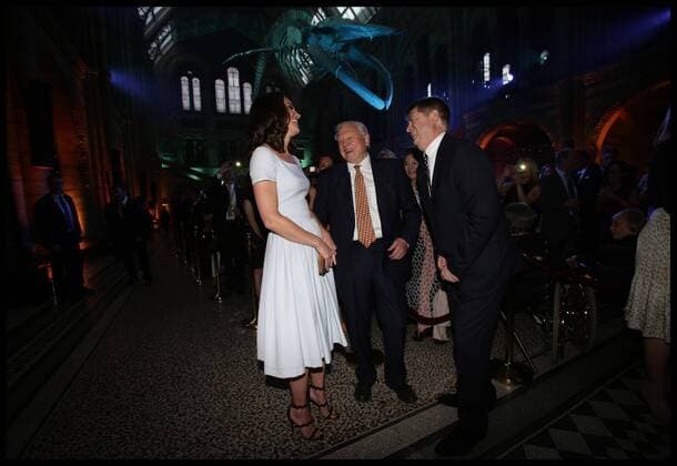 . 13 07 2017. London, United Kingdom. Duchess of Cambridge Natural History Museum. The Duchess of Cambridge and Sir David Attenborough attend the reopening of Hintze Hall at the Natural History Museum in London.  xi-Imagesx xPoolx IIM-15566-0008