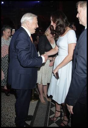 . 13 07 2017. London, United Kingdom. Duchess of Cambridge Natural History Museum. The Duchess of Cambridge and Sir David Attenborough attend the reopening of Hintze Hall at the Natural History Museum in London.  xi-Imagesx xPoolx IIM-15566-0009