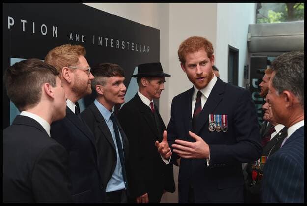 . 13 07 2017. London, United Kingdom. Prince Harry Dunkirk veterans. Prince Harry (2nd R) and actors (L-R) Barry Keoghan, Sir Kenneth Branagh, Cillian Murphy and Mark Rylance attend the Dunkirk World Premiere at Odeon Leicester Square on July 13, 2017 in London, England  xi-Imagesx xPoolx IIM-15567-0010