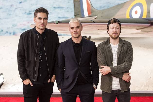 Dunkirk, World Premiere, London, UK London, UK. 13 July 2017. Busted - Charlie Simpson, Matt Willis and James Bourne arrive for the World Premiere of the Christopher Nolan film Dunkirk in Leicester Square.