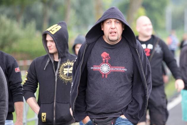 15.07.2017 - Rock gegen Überfremdung - Neonazis um Tommy Frenck veranstalten im thüringischen Themar ein Rechtsrockkonzert mit über 5000 Teilnehmerinnen und Teilnehmern. Besucher trugen offen neonazistische Symbolik. Angekündigt waren Bands wie öDie Lunikoff Verschwörung˜, öSleipnir˜ und öStahlgewitter˜. Copyright: xMichaelxTrammerx