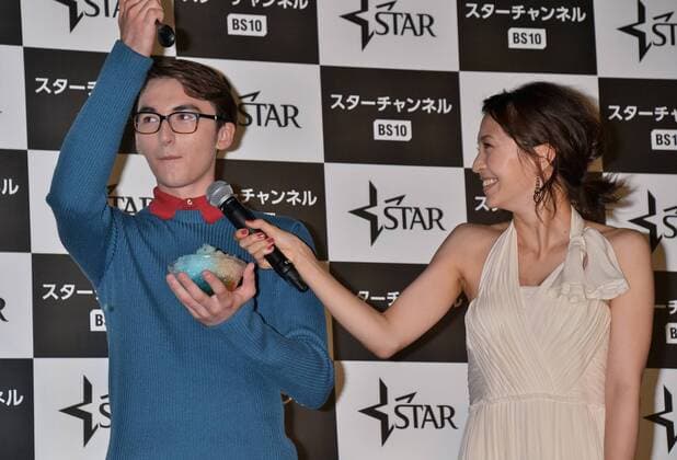 Actor Isaac Hempstead-Wright(L) and actress Misako Yasuda attend the Japan Premiere for the drama A Game of Thrones: A Song of Ice and Fire in Tokyo, Japan on July 17, 2017. This drama series broadcast by channel Star channel on July 17 in Japan.?????  TKP2017071721 KEIZOxMORI
