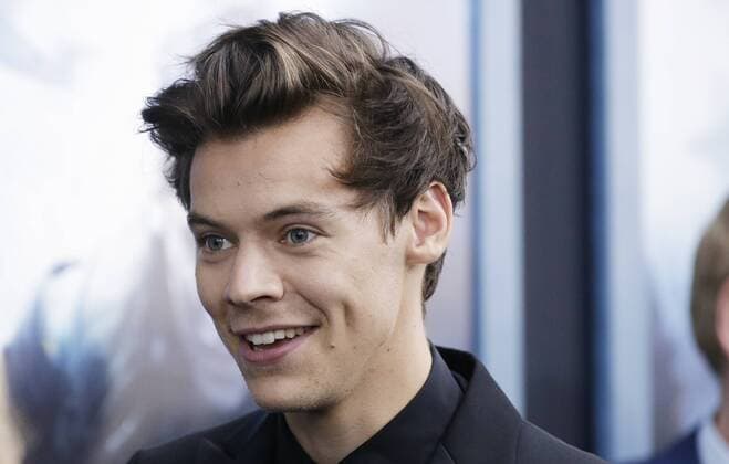 Harry Styles arrives on the red carpet at the DUNKIRK New York Premiere on July 18, 2017 in New York City.  NYP20170718130 JOHNxANGELILLO