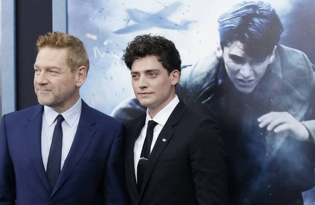 Kenneth Branagh and Aneurin Barnard arrive on the red carpet at the DUNKIRK New York Premiere on July 18, 2017 in New York City.  NYP20170718106 JOHNxANGELILLO