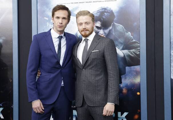 James Darcy and Jack Lowden arrive on the red carpet at the DUNKIRK New York Premiere on July 18, 2017 in New York City.  NYP20170718111A JOHNxANGELILLO