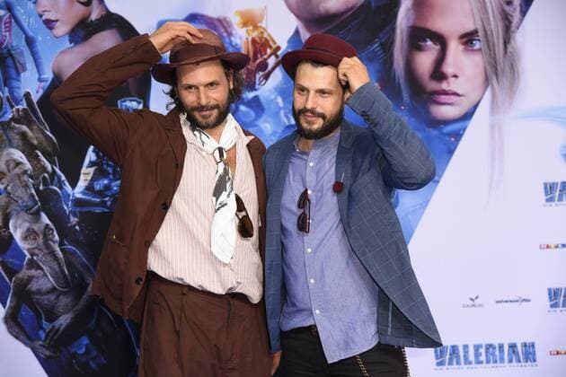 Manuel Cortez mit Bruder Philipp Cortez bei der Deutschlandpremiere des Kinofilms Valerian - Die Stadt der tausend Planeten im CineStar Sony Center am Potsdamer Platz in Berlin am 19.07.2017