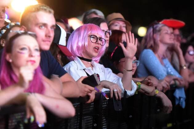 Fans of the British music band Alt-J attend the first day of the Colours of Ostrava music festival in Ostrava, Czech Republic, on July 19, 2017. (CTKxPhoto JaroslavxOzana) CTKPhotoP201707190988501  jao 9