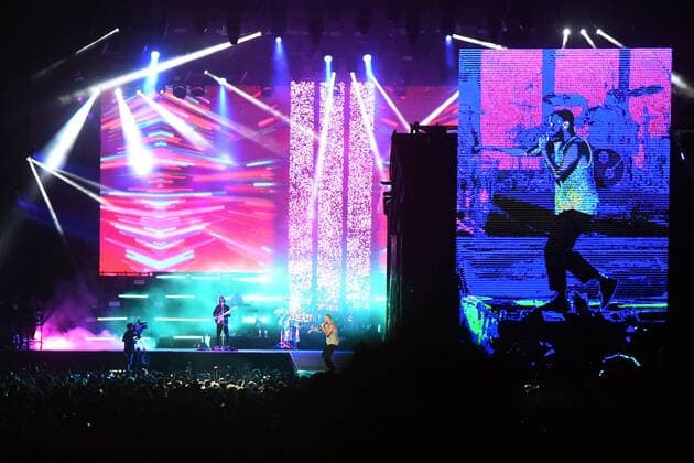 US music band Imagine Dragons performs during the first day of the Colours of Ostrava music festival in Ostrava, Czech Republic, on July 19, 2017. (CTKxPhoto JaroslavxOzana) CTKPhotoP201707200200401  jao 21