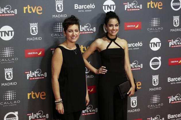 Colombian actress Ana Maria Estupinan (R) and President of the Colombian Association of Independent Cinema Producers (ASOCINDE) Ana Pineres arrive at the presentation of the Platino Awards at the Callao Cinema in Madrid, Spain, 20 July 2017. The Magic Box will be the venue for the fourth edition of the Ibero American Cinema Platino Awards next 22 July. PLATINO AWARDS PRESENTATION PARTY IN MADRID !ACHTUNG: NUR REDAKTIONELLE NUTZUNG!  Copyright: xSantixDonairex MAD103 20170721-636362051346111890