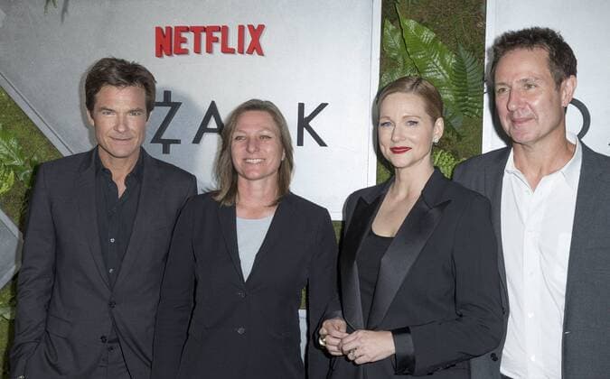 NYC: Netflix Ozark New York premiere Jason Bateman, Cindy Holland, Laura Linney, Chris Mundy attends Netflix Ozark New York Premiere screening at Metrograph  LevxRadin