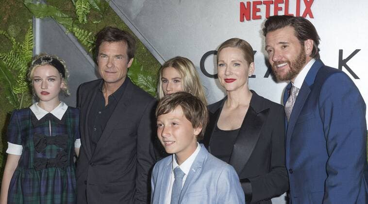 NYC: Netflix Ozark New York premiere Julia Garner, Jason Bateman, Sofia Hublitz, Skylar Gaertner, Laura Linney, Jason Butler Harner attend Netflix Ozark New York Premiere screening at Metrograph  LevxRadin