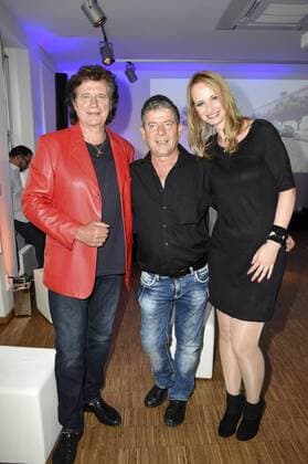 Olaf der Flipper, Michael Hirte und Pia Malo beim 5jährigen Jubiläum des Musiklabels Telamo in der Orange Bar. München, 20.07.2017 Foto:xP.xSchönbergerx xFuturexImage