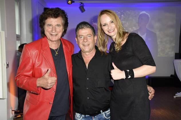 Olaf der Flipper, Michael Hirte und Pia Malo beim 5jährigen Jubiläum des Musiklabels Telamo in der Orange Bar. München, 20.07.2017 Foto:xP.xSchönbergerx xFuturexImage