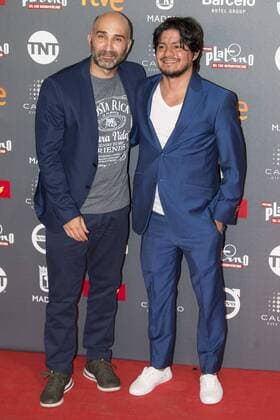 Esteban Ramirez and Leynar Gomez attends to welcome party photocall of Platino Awards 2017 at Callao Cinemas in Madrid, July 20, 2017. Spain.  (20170721015)
