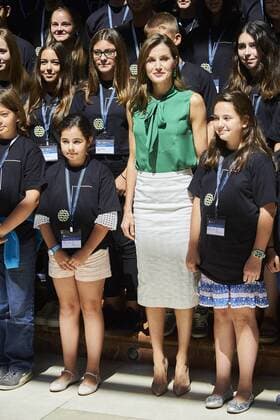 21-07-2017 Madrid Queen Letizia at the opening of the summer courses of the Princesa de Asturias international music school in Oviedo. No Spain  Copyright: xPPE xTHORTONx