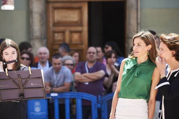 21-07-2017 Madrid Queen Letizia at the opening of the summer courses of the Princesa de Asturias international music school in Oviedo. No Spain  Copyright: xPPE xTHORTONx