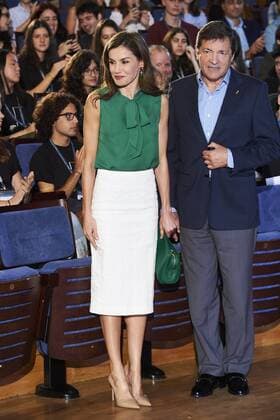 21-07-2017 Madrid Queen Letizia at the opening of the summer courses of the Princesa de Asturias international music school in Oviedo. No Spain  Copyright: xPPE xTHORTONx
