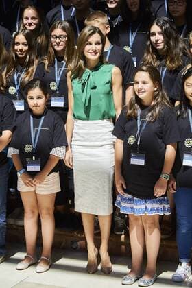 July 21, 2017 - Oviedo, Asturias, Spain - Queen Letizia of Spain attends the opening of the International Music School Summer Courses by Princess of Asturias Foundation at the Prince Felipe Auditorium on July 21, 2017 in Oviedo, Spain. Oviedo Spain  - ZUMAg15_ 20170721_zaf_g15_026 Copyright: xJackxAbuinx