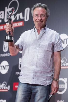 Oscar Martinez, actor of El Ciudadano Ilustre receive best actor public award during press conference with the honorific award of Platinos Awards 2017 in Madrid, July 21, 2017. Spain.  (20170721066)
