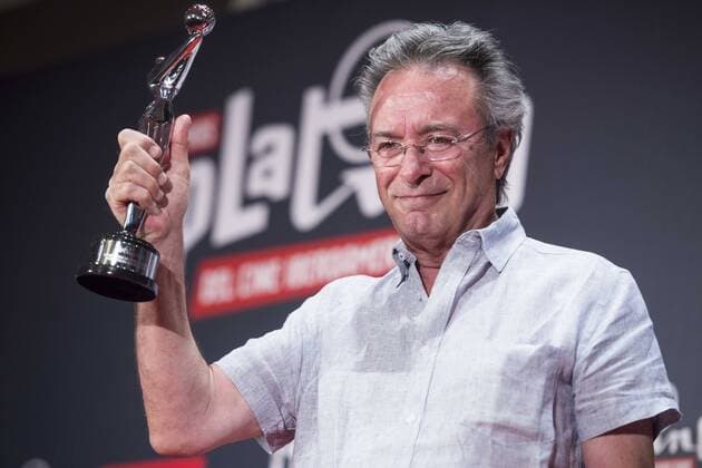 Oscar Martinez, actor of El Ciudadano Ilustre receive best actor public award during press conference with the honorific award of Platinos Awards 2017 in Madrid, July 21, 2017. Spain.  (20170721067)