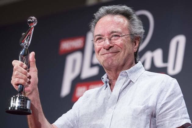 Oscar Martinez, actor of El Ciudadano Ilustre receive best actor public award during press conference with the honorific award of Platinos Awards 2017 in Madrid, July 21, 2017. Spain.  (20170721068)