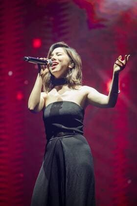 Hong Kong singer Gloria Tang Tsz-kei, better known by her stage name G.E.M., performs at a ceremony during the 2017 MTV Global Mandarin Music Awards in Shenzhen city, south China s Guangdong province, 20 July 2017. Stars shine on 2017 MTV Global Mandarin Music Awards in south China  pbu655979_02