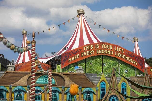 Illustration picture shows the first day of the Tomorrowland music festival, Friday 21 July 2017. The 13th edition of Tomorrowland electronic music festival takes place at the De Schorre terrain in Boom from 20 to 23 July 2017 and from 27 to 30 July 2017.  KOENxBLANCKAERT 05135548