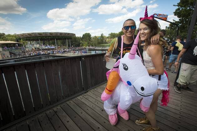 Illustration picture shows the first day of the Tomorrowland music festival, Friday 21 July 2017. The 13th edition of Tomorrowland electronic music festival takes place at the De Schorre terrain in Boom from 20 to 23 July 2017 and from 27 to 30 July 2017.  KOENxBLANCKAERT 05135533