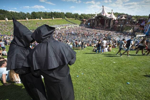 Illustration picture shows the first day of the Tomorrowland music festival, Friday 21 July 2017. The 13th edition of Tomorrowland electronic music festival takes place at the De Schorre terrain in Boom from 20 to 23 July 2017 and from 27 to 30 July 2017.  KOENxBLANCKAERT 05135543