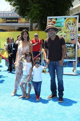 July 23, 2017 - 23 July 2017 - Los Angeles, California - Courtney Laine Mazza, Mario Lopez, Dominic Lopez, Gia Francesca Lopez. Premiere Of Columbia Pictures And Sony Pictures Animation s The Emoji Movie held at Regency Village Theatre - Westwood, CA. Photo Credit: PMA AdMedia - ZUMAa123 20170723_zaa_a123_480 Copyright: xPma Admediax