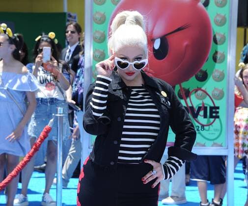 July 23, 2017 - Hollywood, California, U.S. - Christina Aguilera attends The Los Angeles Premiere of The Emoji Movie held at the Regency Village Theater in Westwood, California on July 23, 2017. 2017 Hollywood U.S. - ZUMAl86_ 20170723_zaf_l86_182 Copyright: xDavexLongendykex