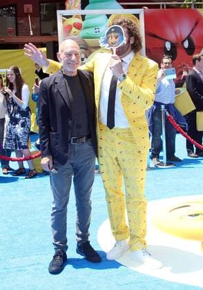 July 23, 2017 - Westwood, U.S. - 23 July 2017 - Westwood, California - Patrick Stewart, T.J. Miller. The Emoji Movie World Premiere held at Regency Village Theatre. Photo Credit: AdMedia Westwood U.S. - ZUMAa123 20170723_zaa_a123_584 Copyright: xF.xSadoux