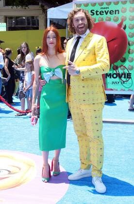 July 23, 2017 - Westwood, U.S. - 23 July 2017 - Westwood, California - T. J. Miller, Kate Gorney. The Emoji Movie World Premiere held at Regency Village Theatre. Photo Credit: AdMedia Westwood U.S. - ZUMAa123 20170723_zaa_a123_541 Copyright: xF.xSadoux