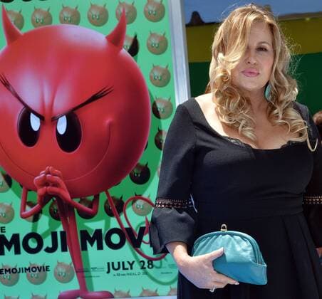 Cast member Jennifer Coolidge, the voice of Mary Meh in the animated motion picture comedy The Emoji Movie attends the premiere of the film at the Regency Village Theatre in the Westwood section of Los Angeles on July 23, 2017. Storyline: Gene, a multi-expressional emoji, sets out on a journey to become a normal emoji.  LAP2017072357 JIMxRUYMEN