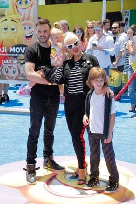 Matthew Rutler, Summer Rain Rutler, Christina Aguilera, Max Liro at the World Premiere of Columbia Picture s The Emoji Movie held at the Regency Village Theatre in Westwood, CA, July 23, 2017.  Copyright: xJosephxMartinezx 33370_125JM