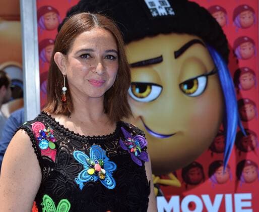 Cast member Maya Rudolph, the voice of Smiler in the animated motion picture comedy The Emoji Movie attends the premiere of the film at the Regency Village Theatre in the Westwood section of Los Angeles on July 23, 2017. Storyline: Gene, a multi-expressional emoji, sets out on a journey to become a normal emoji.  LAP2017072376 JIMxRUYMEN
