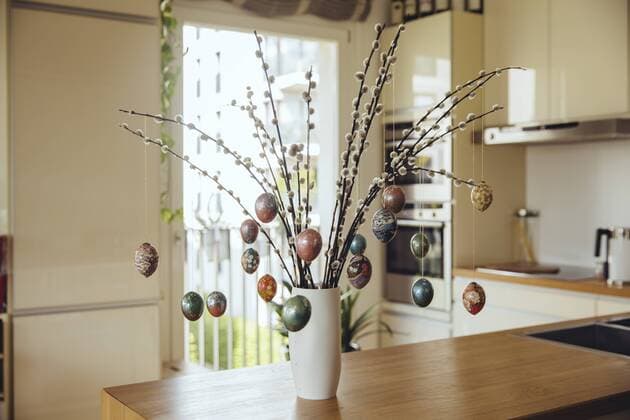 Easter eggs prepared with origami paper property released  MFF03631