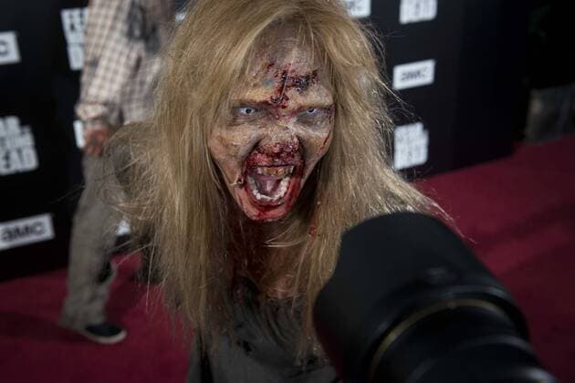 A Zombi during an event of Fear The Walking Dead at Callao City Lights cinema in Madrid, July 24, 2017. Spain.  (20170724001)
